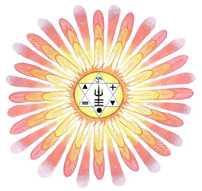 Símbolo do <b>Sol Místico da Sagrada Tradição Xamanismo Ancestral</b>